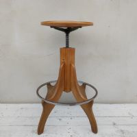 Ingrandisci l'immagine Miniatura dell'articolo Sgabello da laboratorio Sgabello da architetto tecnigrafo vintage n.362