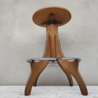 Ingrandisci l'immagine Miniatura dell'articolo Sgabello da laboratorio Sgabello da architetto tecnigrafo vintage n.362