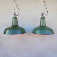Ingrandisci l'immagine Miniatura dell'articolo Lampada industriale a sospensione Lampade (2) industriali a sospensione francesi vintage D41 n.366