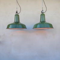 Ingrandisci l'immagine Miniatura dell'articolo Lampada industriale a sospensione Lampade (2) industriali a sospensione francesi vintage D41 n.366
