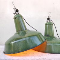 Ingrandisci l'immagine Miniatura dell'articolo Lampada industriale a sospensione Lampade (2) industriali a sospensione francesi vintage D41 n.366