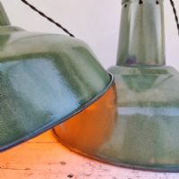 Ingrandisci l'immagine Miniatura dell'articolo Lampada industriale a sospensione Lampade (2) industriali a sospensione francesi vintage D41 n.366