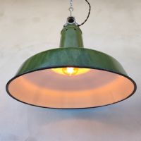 Ingrandisci l'immagine Miniatura dell'articolo Lampada industriale a sospensione Lampade (2) industriali a sospensione francesi vintage D41 n.366