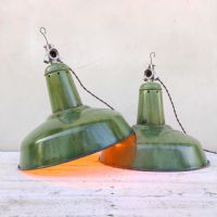 Ingrandisci l'immagine Miniatura dell'articolo Lampada industriale a sospensione Lampade (2) industriali a sospensione francesi vintage D41 n.366