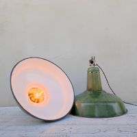 Ingrandisci l'immagine Miniatura dell'articolo Lampada industriale a sospensione Lampade (2) industriali a sospensione francesi vintage D41 n.366