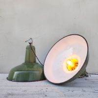 Ingrandisci l'immagine Miniatura dell'articolo Lampada industriale a sospensione Lampade (2) industriali a sospensione francesi vintage D41 n.366