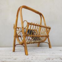 Ingrandisci l'immagine Miniatura dell'articolo Contenitori Portariviste midcentury in bamboo vintage n.383