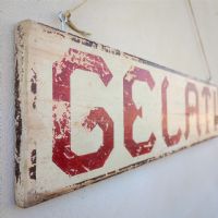 Miniatura dell'articolo Insegna bifacciale gelati vintage - Oggetto n.203