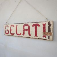 Miniatura dell'articolo Insegna bifacciale gelati vintage - Oggetto n.203
