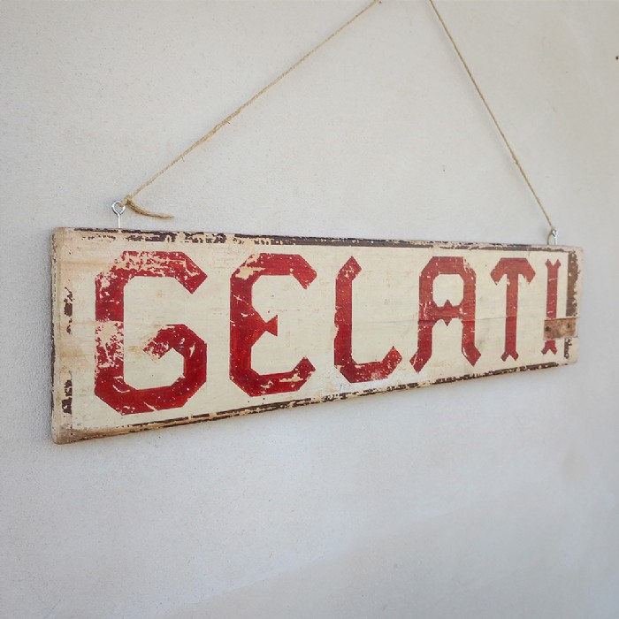 Miniatura dell'articolo Insegna bifacciale gelati vintage - Oggetto n.203