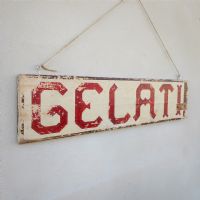 Miniatura dell'articolo Insegna bifacciale gelati vintage - Oggetto n.203