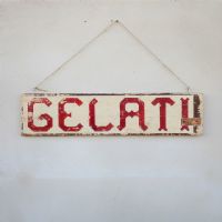 Miniatura dell'articolo Insegna bifacciale gelati vintage - Oggetto n.203