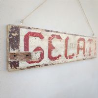 Miniatura dell'articolo Insegna bifacciale gelati vintage - Oggetto n.203