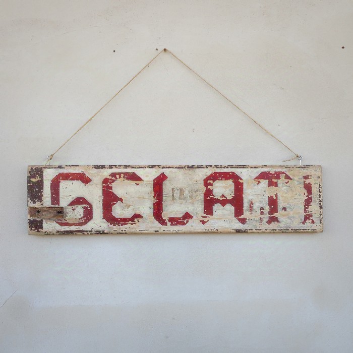 Miniatura dell'articolo Insegna bifacciale gelati vintage - Oggetto n.203