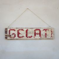 Miniatura dell'articolo Insegna bifacciale gelati vintage - Oggetto n.203