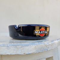 Miniatura dell'articolo Posacenere Posacenere Martini ceramica blu Vintage n.428