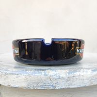 Miniatura dell'articolo Posacenere Posacenere Martini ceramica blu Vintage n.428