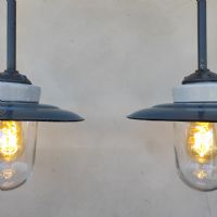 Ingrandisci l'immagine Miniatura dell'articolo Lampada industriale a sospensione Lampada industriale ungherese a sospensione vintage n.375