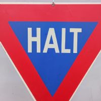 Miniatura dell'articolo Cartello segnaletico HALT vintage - Oggetto n.100