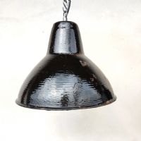 Ingrandisci l'immagine Miniatura dell'articolo Lampada industriale a sospensione Coppia (2) di lampade industriali vintage a sospensione D25,5 n.342