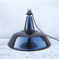 Miniatura dell'articolo Lampada industriale a sospensione Lampada industriale a sospensione italiana vintage D35,5 n.402