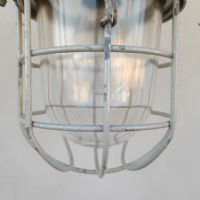 Miniatura dell'articolo Lampada industriale a sospensione LAMPADA INDUSTRIALE BUNKER EOW DDR VINTAGE n.384