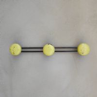 Appendiabiti da parete francese vintage n�NaN di colore Giallo / nero