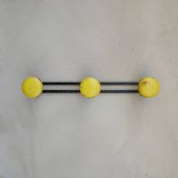 Appendiabiti da parete francese vintage n�NaN di colore Giallo / nero