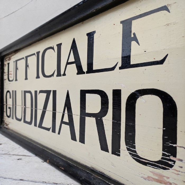 Miniatura dell'articolo Insegna d'epoca Ufficiale Giudiziario '900 - Oggetto n.206