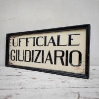 Miniatura dell'articolo Insegna d'epoca Ufficiale Giudiziario '900 - Oggetto n.206