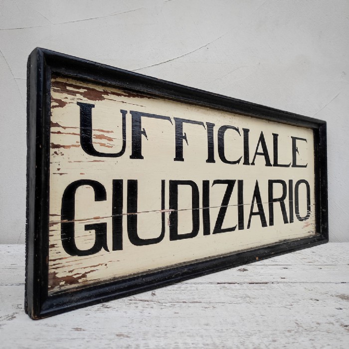 Miniatura dell'articolo Insegna d'epoca Ufficiale Giudiziario '900 - Oggetto n.206