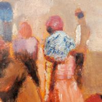 Ingrandisci l'immagine Miniatura dell'articolo Dipinto Paesaggio rurale olio su cartone n.385