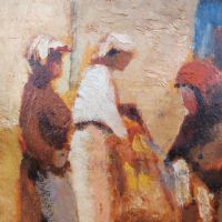 Ingrandisci l'immagine Miniatura dell'articolo Dipinto Paesaggio rurale olio su cartone n.385