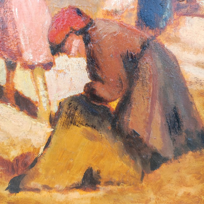 Passa il mouse sull'immagine per ingrandire Immagine dell'articolo Dipinto Paesaggio rurale olio su cartone n.385