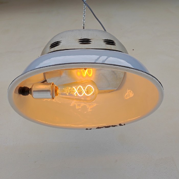 Immagine dell'articolo Lampada industriale a sospensione Lampade industriali a sospensione vintage (coppia) n.462