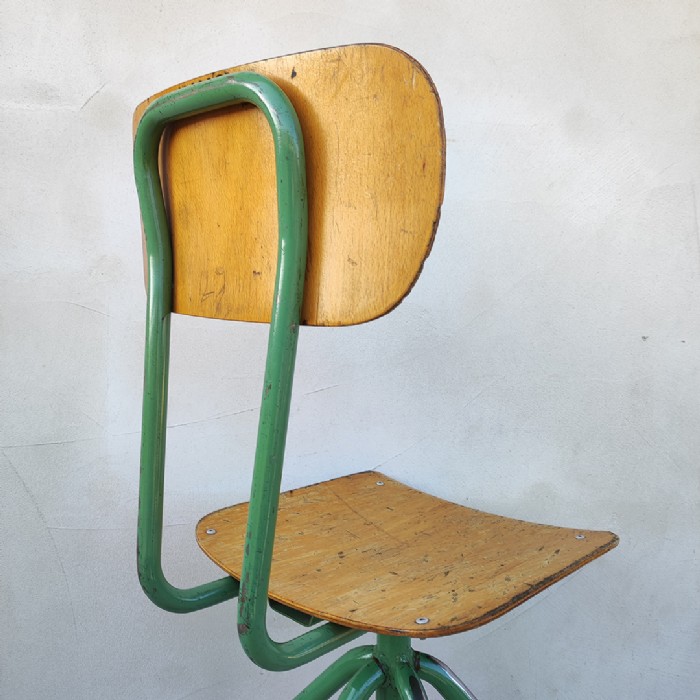 Miniatura dell'articolo Sedia sgabello industriale vintage - Oggetto n.234