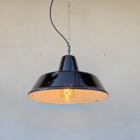 Ingrandisci l'immagine Miniatura dell'articolo Lampada industriale a sospensione Lampada industriale a sospensione italiana vintage D30 n.369