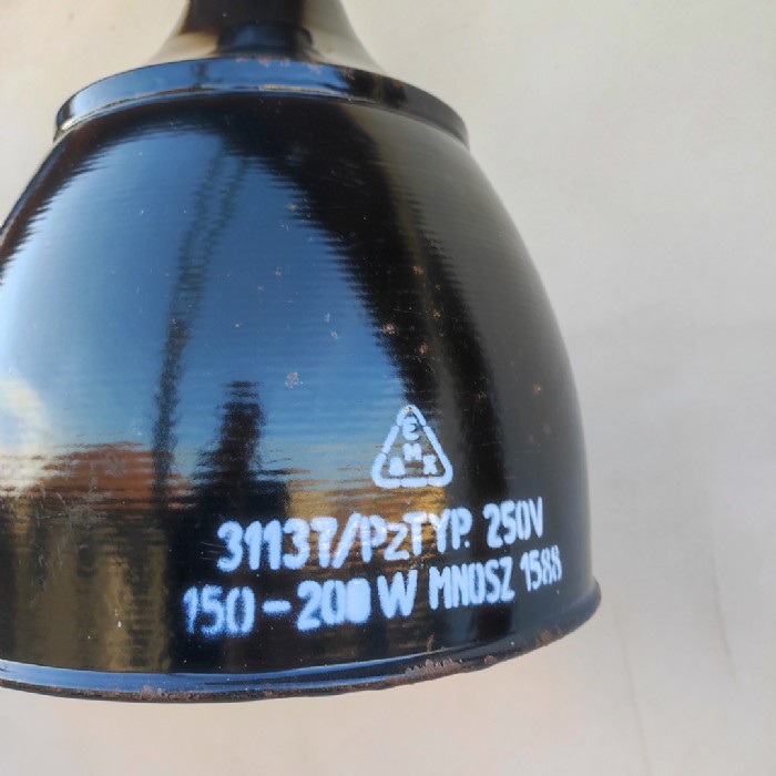 Immagine dell'articolo Lampada industriale a sospensione Coppia di lampade industriali a sospensione ungheresi vintage n.40