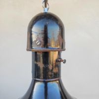 Miniatura dell'articolo Lampada industriale a sospensione Coppia di lampade industriali a sospensione ungheresi vintage n.40