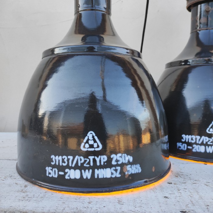 Immagine dell'articolo Lampada industriale a sospensione Coppia di lampade industriali a sospensione ungheresi vintage n.40