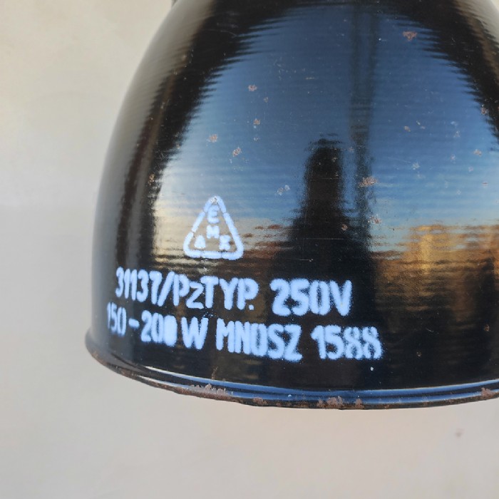 Immagine dell'articolo Lampada industriale a sospensione Coppia di lampade industriali a sospensione ungheresi vintage n.40