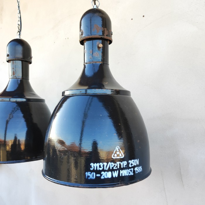 Immagine dell'articolo Lampada industriale a sospensione Coppia di lampade industriali a sospensione ungheresi vintage n.40