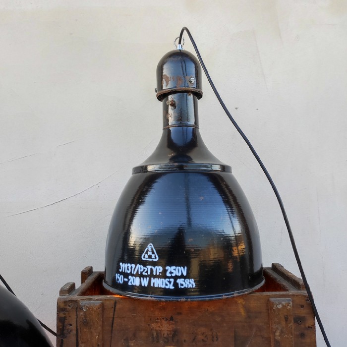 Immagine dell'articolo Lampada industriale a sospensione Coppia di lampade industriali a sospensione ungheresi vintage n.40