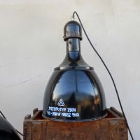 Miniatura dell'articolo Lampada industriale a sospensione Coppia di lampade industriali a sospensione ungheresi vintage n.40