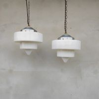 Miniatura dell'articolo Lampade a sospensione Lampade art deco a sospensione vintage (coppia) D25 n.469