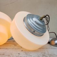 Miniatura dell'articolo Lampade a sospensione Lampade art deco a sospensione vintage (coppia) D25 n.469