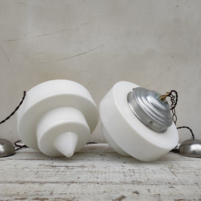 Immagine dell'articolo Lampade a sospensione Lampade art deco a sospensione vintage (coppia) D25 n.469