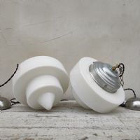 Miniatura dell'articolo Lampade a sospensione Lampade art deco a sospensione vintage (coppia) D25 n.469