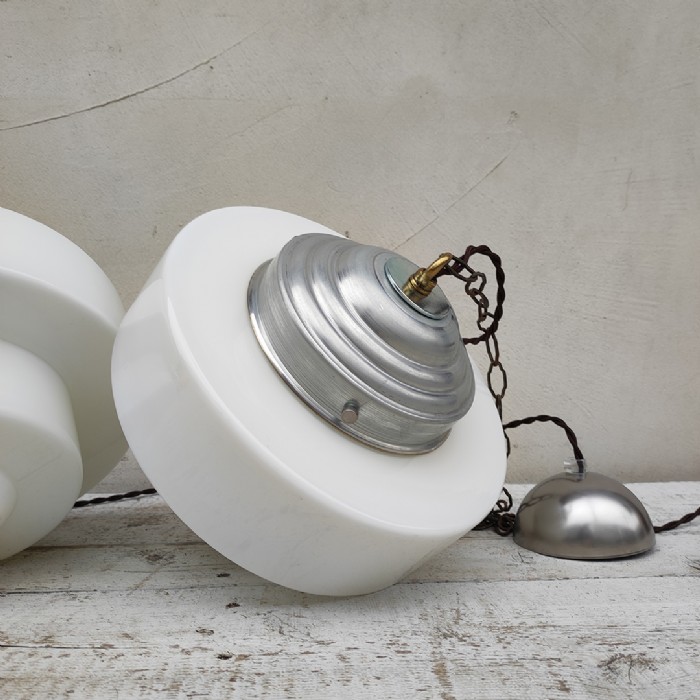 Immagine dell'articolo Lampade a sospensione Lampade art deco a sospensione vintage (coppia) D25 n.469