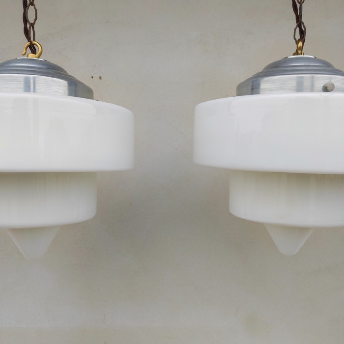 Immagine dell'articolo Lampade a sospensione Lampade art deco a sospensione vintage (coppia) D25 n.469